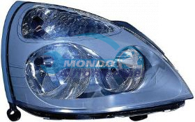 PROIETTORE DX MOD. H7+H1 REG.ELETT.-PAR.GRIGIA RENAULT CLIO ANNO 05-01 - 08-04