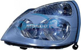 PROIETTORE SX MOD. H7+H1 REG.ELETT.-PAR.GRIGIA RENAULT CLIO ANNO 05-01 - 08-04