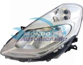 PROIETTORE SX H7+H7 ELETT.-S-MOTORE-CROMATO RENAULT CLIO ANNO 09-09 -