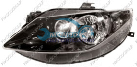 OPTICA IZDA H7+H7 ELECTR.-SIN  MOTOR-NEGRA