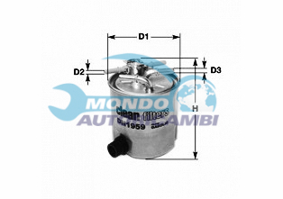 FILTRO CARBURANTE DIESEL GASOLIO